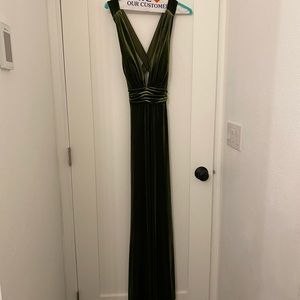 Revelry Dylan velvet bridesmaid dress